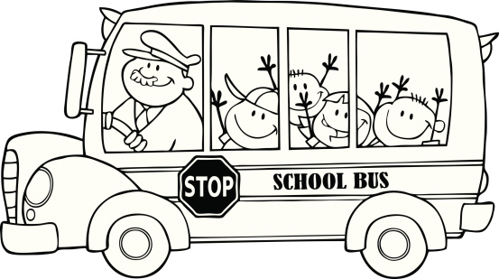 Black And White School Bus With Happy Children Stock Illustration - Download Image Now - Adult, Arms Raised, Black And White - iStock Black And White School Bus With Happy Children Stock Illustration - Download Image Now - Adult, Arms Raised, Black And White - iStock