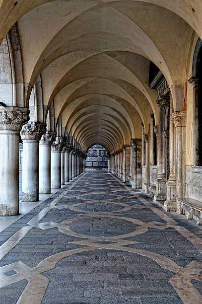 View to Doge's Palace in Venice. stock photo