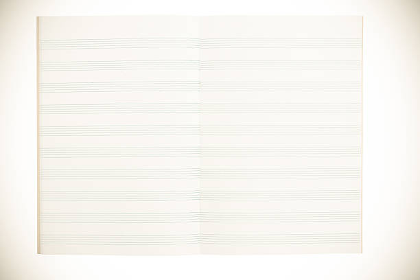 notebook per note musicali - foto stock