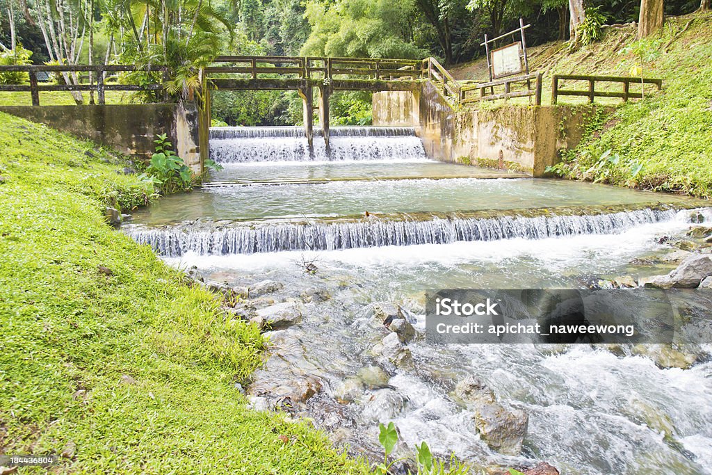 Small dike.. Small dike..In Southeast Asia. Architecture Stock Photo