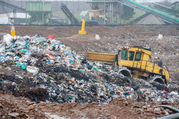 istock Municipal waste landfill. 1844383232