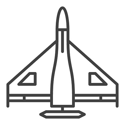 Kamikaze Drone vector concept icon - Combat Military Drone symbol in outline style
