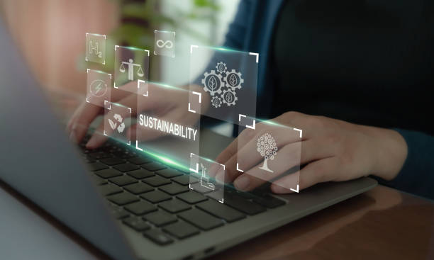 istock Environmental sustainability business concept.Innovative solutions by utilizing renewable energy sources, reducing waste, promoting conservation and reducing carbon footprint. Ethical and responsible. 1844387606