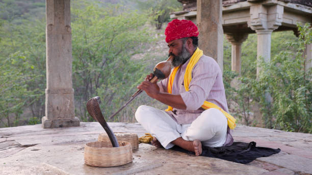istock Indian snake charmer, Jaipur, Rajasthan 1844399430