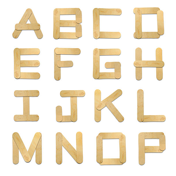 istock Alphabet from wood ice-cream stick 184440871