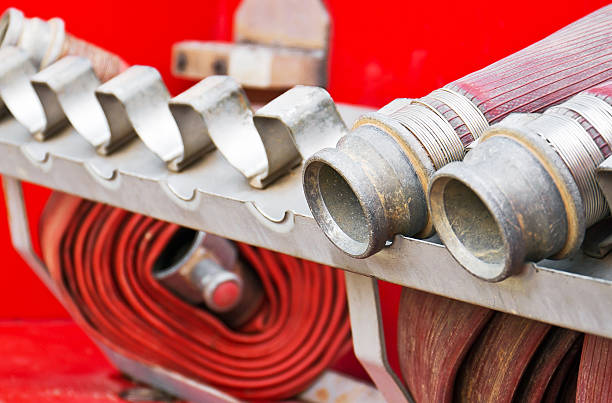 istock Water-pipe of fire truck 184441023