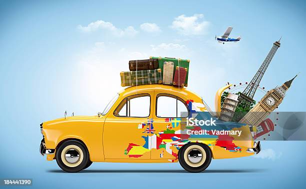 Travelling Stock Photo - Download Image Now - British Culture, Car, Composite Image