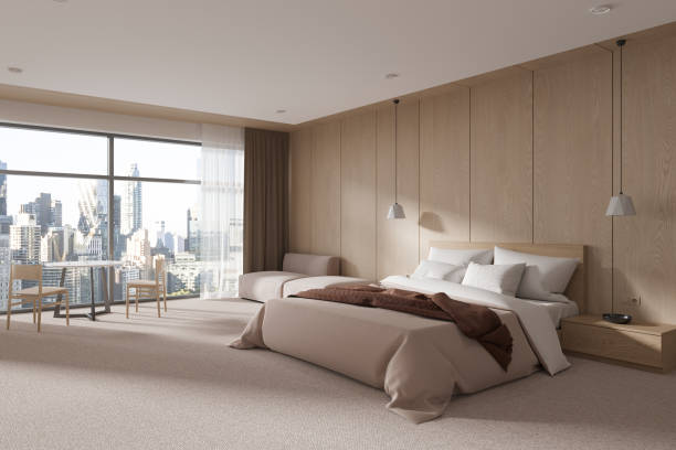 istock White and wooden bedroom corner 1844450781