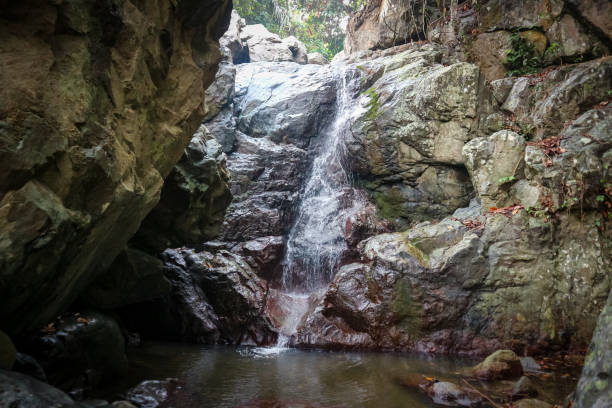 istock Waterfall in the forest, beautiful natural background 1844464920
