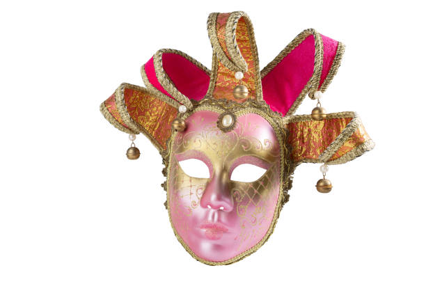 istock Venetian Carnival mask, a vintage masquerade accessory isolated 1844467098