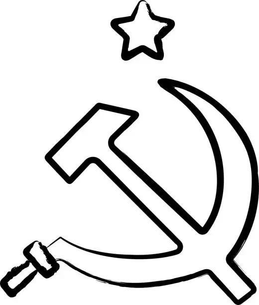 Vector illustration of Communism hand drawn vector illustration