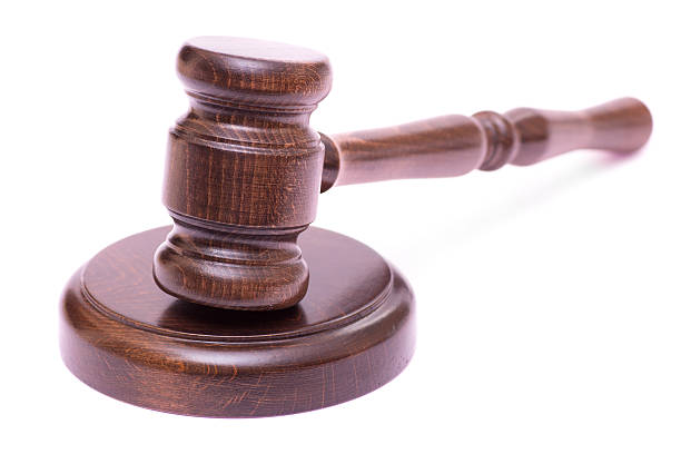 istock Wooden gavel isolated 184448987