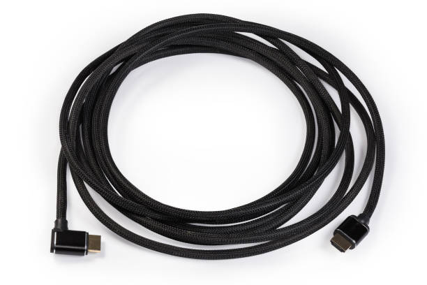 istock HDMI cable with full-size connectors on a white background 1844492292