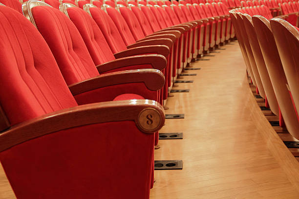istock Background of theatrical red chairs 184450362