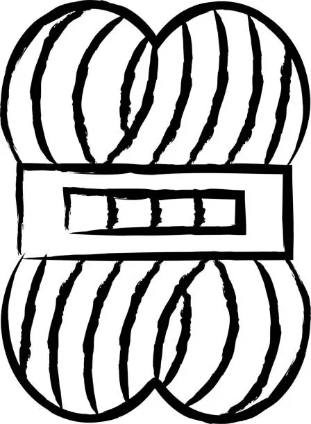 Vector illustration of Yarn hand drawn vector illustration