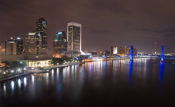 istock Skyline:  Jacksonville, Florida the St. Johns River at Night 184456383
