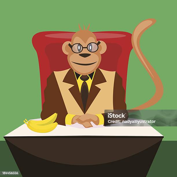 Głowa Monkey - Stockowe grafiki wektorowe i więcej obrazów Banan - Banan, Biały, Biuro
