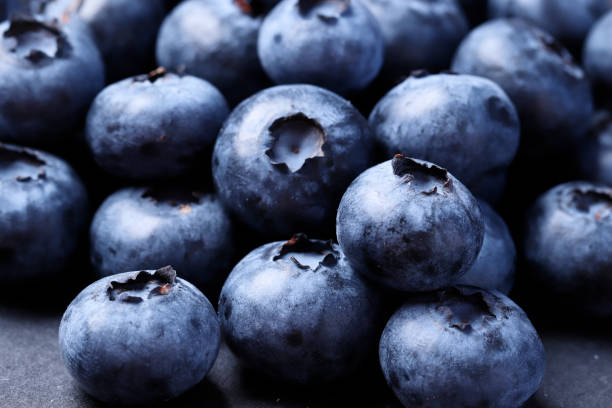 istock Blueberries closeup as background. Top view. Print 1844566073