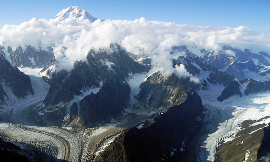 Great Aletsch Glacier seen from Bettmerhorn (Valais, Switzerland)