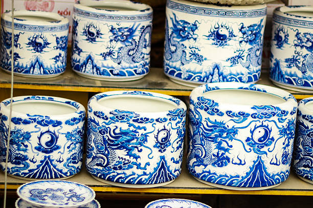 China product Typical product of Bat Trang village in Viet Nam. This village is one of the most famous china village in the world. bat trang stock pictures, royalty-free photos & images