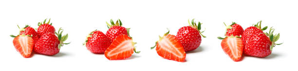 istock A set of fresh strawberry isolated on white background 1844616144