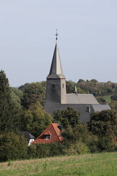istock Oelinghausen monastery with dramatic sky in Arnsberg Sauerland 1844628712