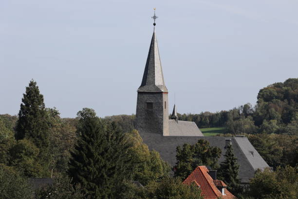 istock Oelinghausen monastery with dramatic sky in Arnsberg Sauerland 1844629220