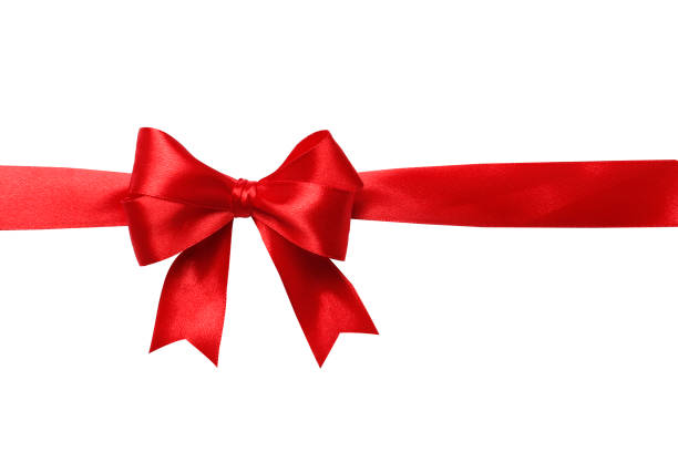 istock Red bow and ribbon isolated on white background. Insulation. 1844629741