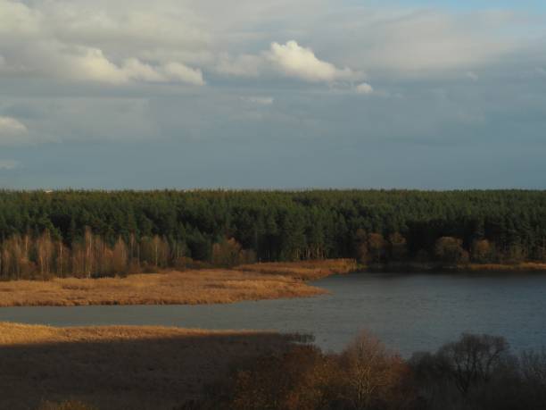 istock Lake on a rainy day 1844637368