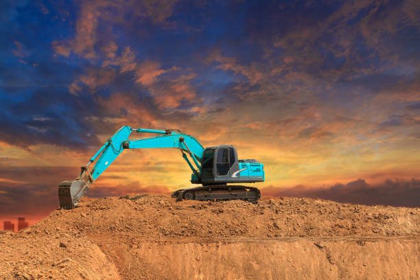 istock Crawler Excavator digging the soil,In the construction site 1844672986