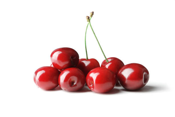 istock Fresh sweet ripe sweet cherry isolated on white background. 1844691433