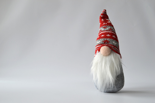 Closeup of a christmas gnome toy