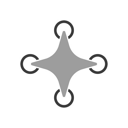 Nanocopter vector icon. quadrocopter icon. Vector illustration. EPS 10. Stock image.