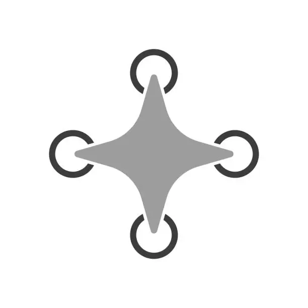 Vector illustration of Nanocopter vector icon. quadrocopter icon. Vector illustration. EPS 10.