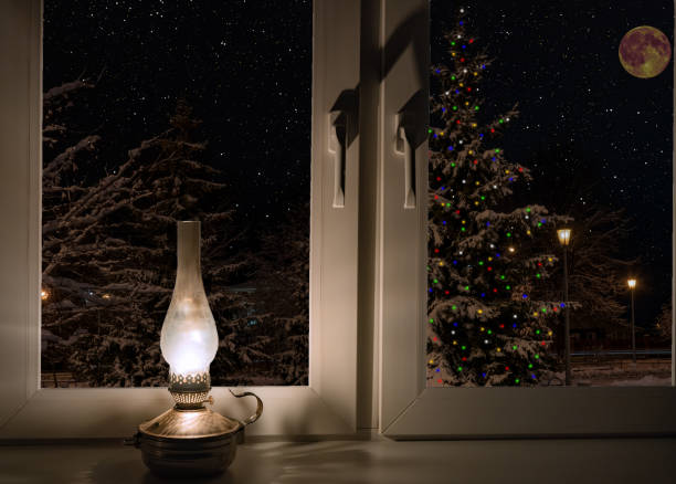 istock kerosene lamp on the windowsill 1844841179