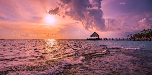 istock sea sunset gazebo 1844841214
