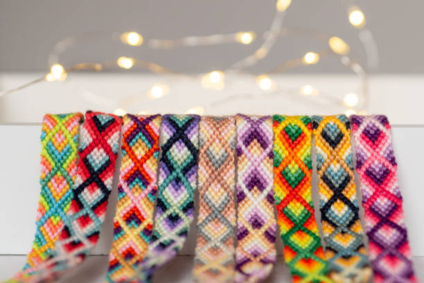 istock artisanal Brazilian bracelets with a bokeh background 1844841730