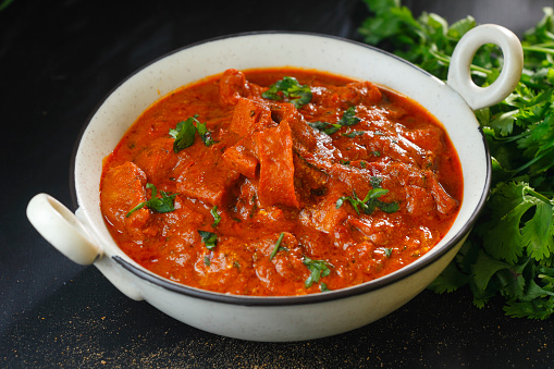 Soya chaap butter masala is a delicious and vegetarian Indian dish made with soya chaap (soy protein) cooked in a rich and creamy tomato-based curry.