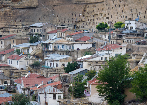 Old village houses of Taşkale village, famous for its Granaries within the borders of Karaman Central Taşkale Town