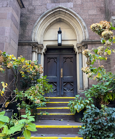 Church entrance in New York City