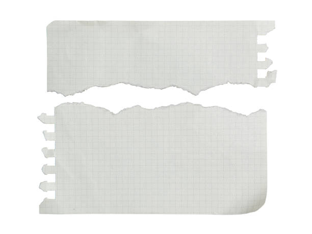 carta per quaderni ad anello strappata - bulletin board note pad lined paper paper foto e immagini stock