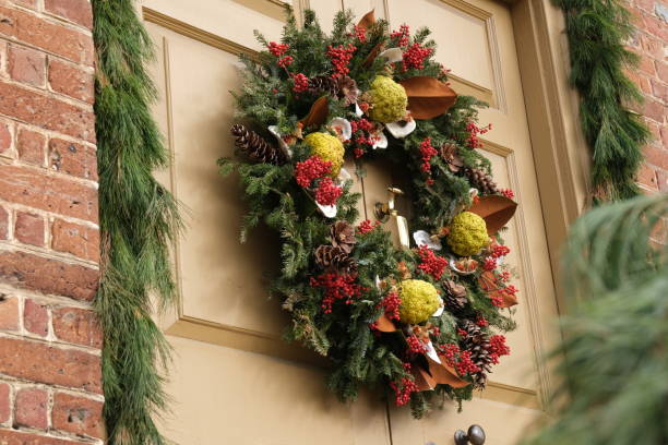 istock Colonial Christmas Wreaths 1844944205