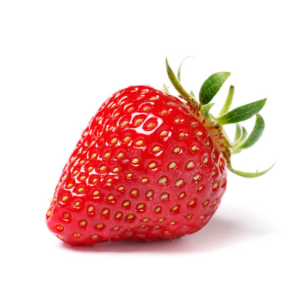 fresh red strawberry isolated on white background