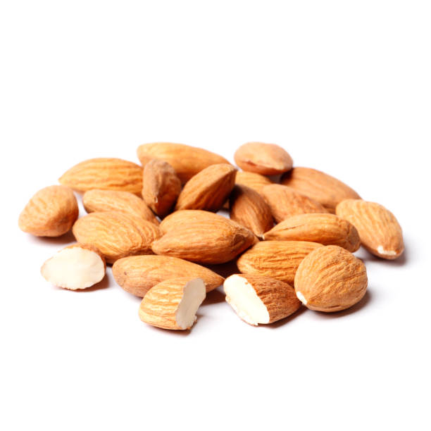 istock Almond isolated. Nuts on white background. Full depth of field. 1844969355