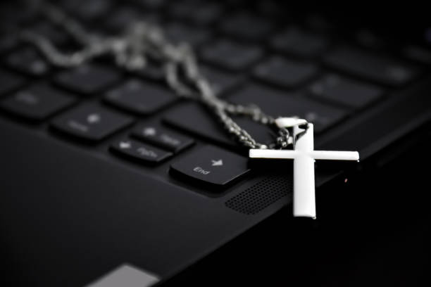 istock Metal cross rosary 1844981639