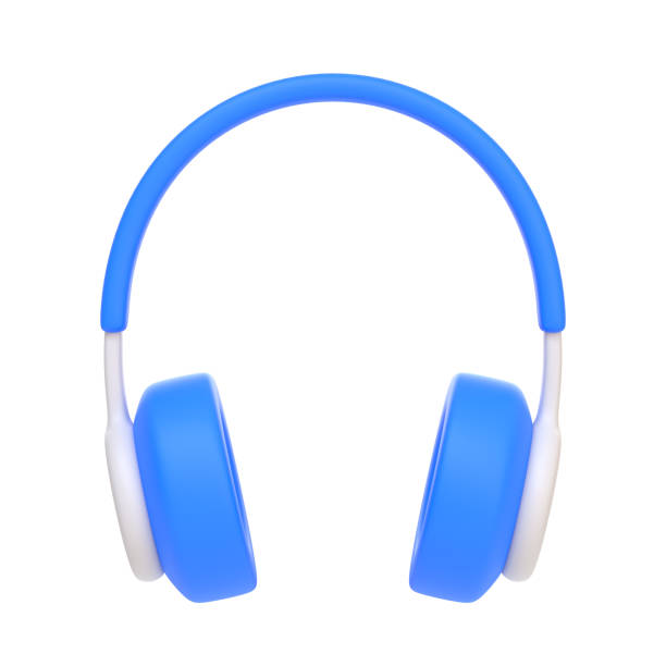 istock Cartoon headphones flying isolated on white background 1844985422
