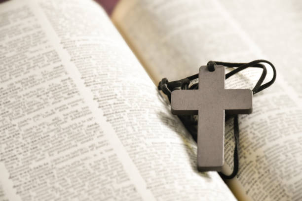 istock Wooden cross rosary 1844994395