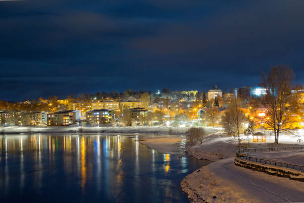 istock Panoramic view over Solleftea during winter, a town in northern Sweden 1844997991