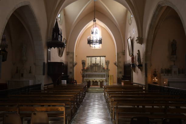 istock Lavardens - Saint Michel church 1845006454