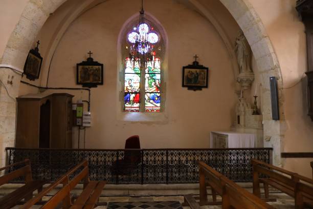 istock Lavardens - Saint Michel church 1845006466